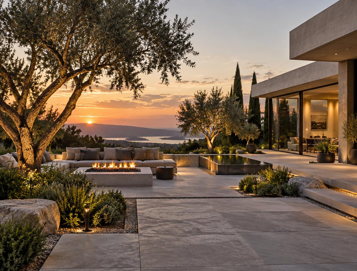 Conceptual image of a cared-for outdoor courtyard